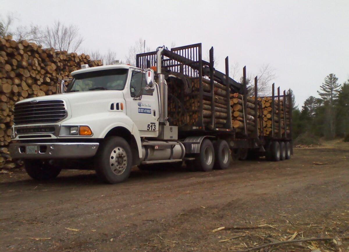 LST Truck hauling logs